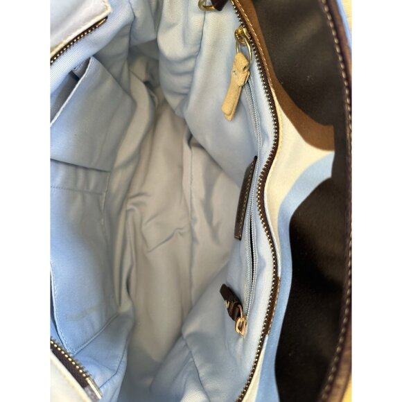 Coach Y2K Hamptons Weekend Scarf Print Tote Brass, Multicolor Brown/Blue - Picture 10 of 10